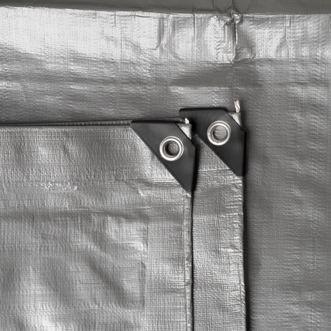 Plachta Procraft ST6x8 200g/m2 nepromokavá s oky 6x8 m stříbrná | ST6x8